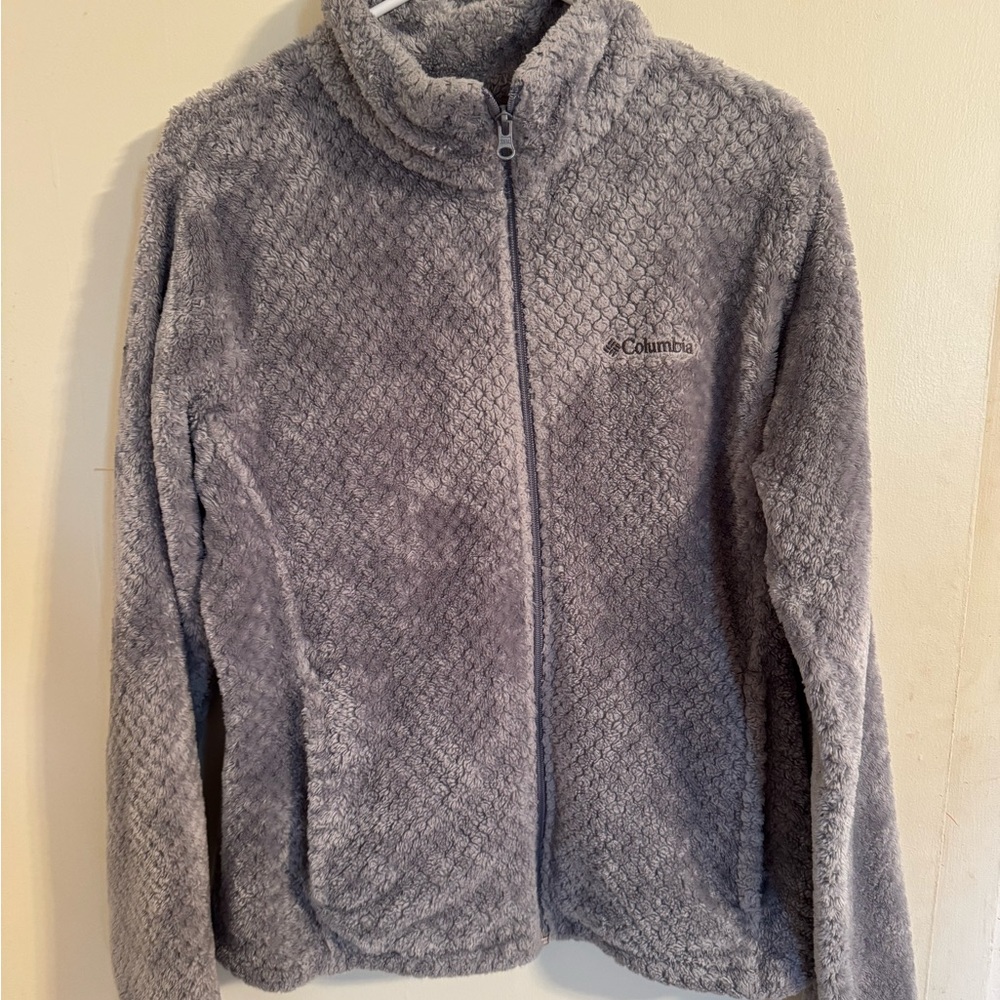 Columbia Gray Fleece Zip-Up Jacket
